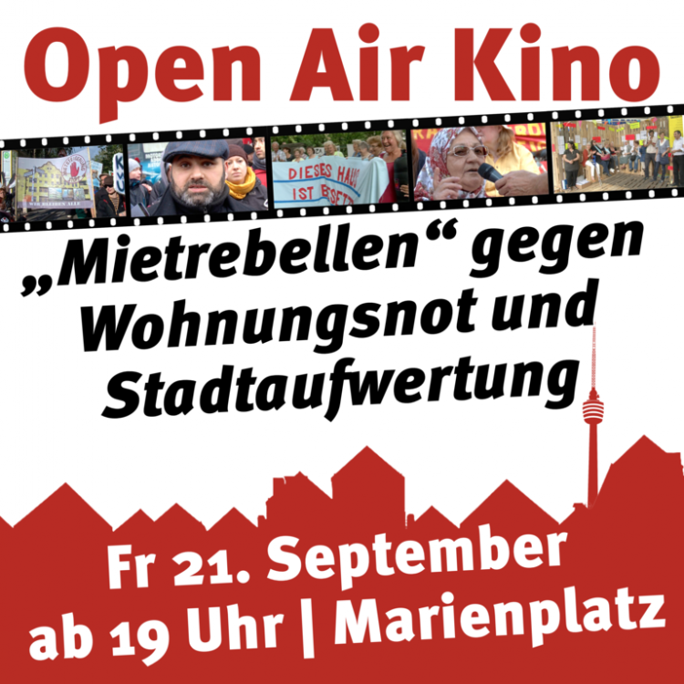 Wohnen-Aktionstag am 21. September: Kundgebung der Caritas und Abends Open-Air Kino auf dem Marienplatz