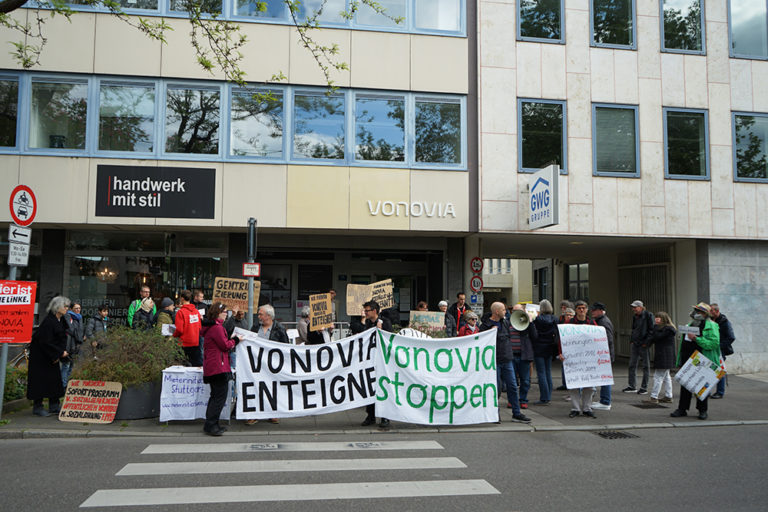 Fotos und Video von Kundgebung vor Vonovia Büro am 15. Mai